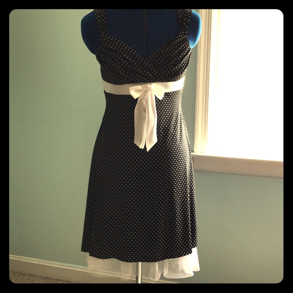 B&W Polka Dot Dress